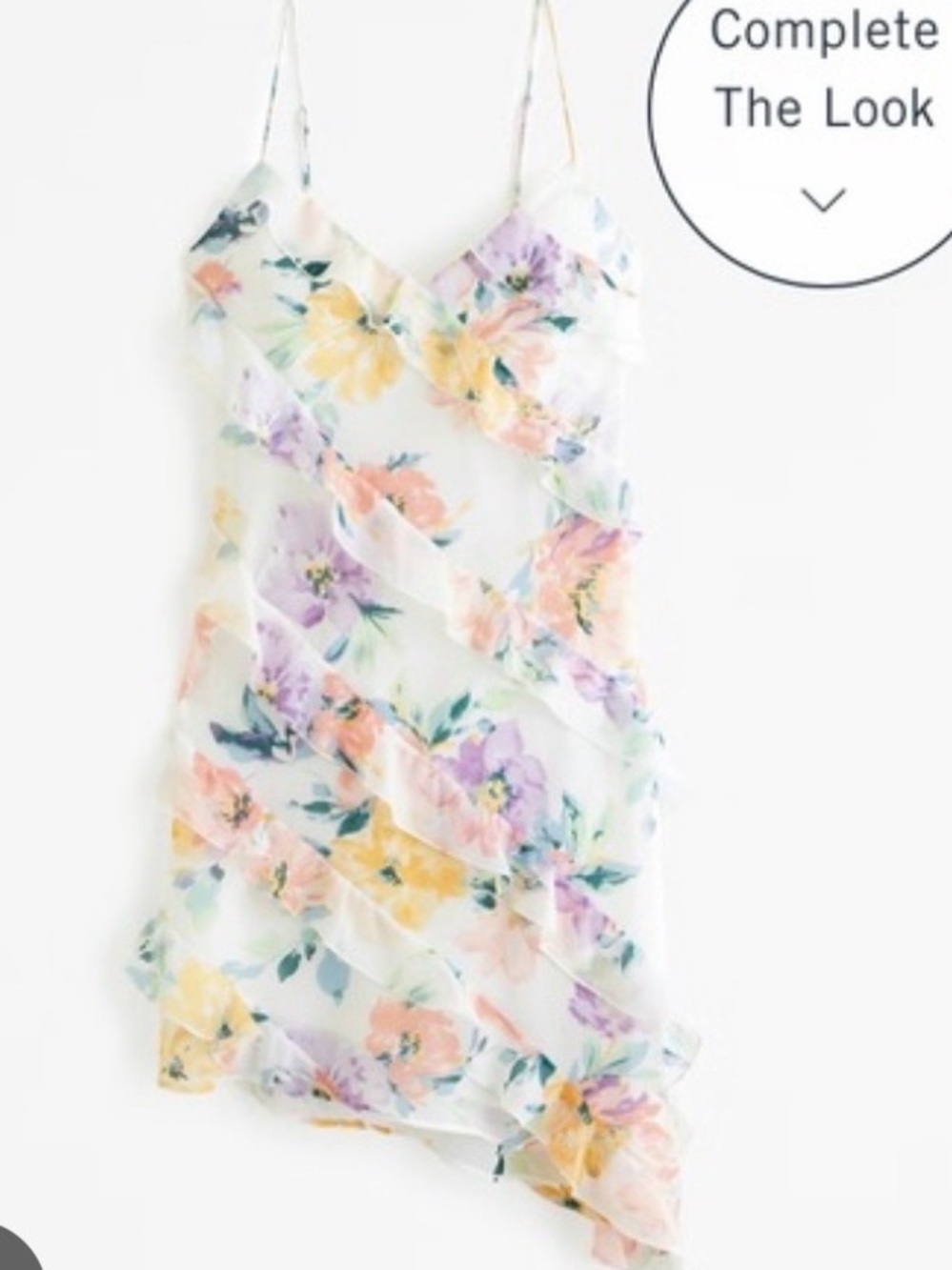 Abercrombie & Fitch ruffle floral mini dress size small nwt